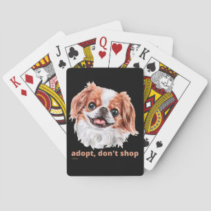 AANNEMEN, NIET SCHOKKEN (Japans Chin Spaniel) leuk Pokerkaarten
