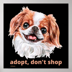 AANNEMEN, NIET SCHOKKEN (Japans Chin Spaniel) leuk Poster