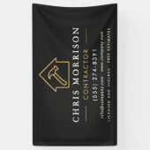 Aannemer Bouwconstructie Black Gold Spandoek (Verticaal)