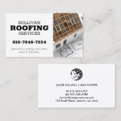 Aannemer dakbedekking constructie visitekaartje (Voorkant / Achterkant)