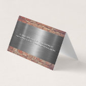 Aannemer | Stalen Baksteen | Bouwplaats Visitekaartjes (Achterkant)