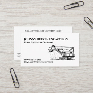 Aannemer Zwaar Materieel Machinist Visitekaartje
