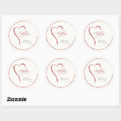 Aanneming, religieuze, gele Stippen met rood hart Ronde Sticker (Vel)