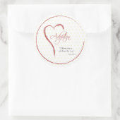 Aanneming, religieuze, gele Stippen met rood hart Ronde Sticker (Tas)