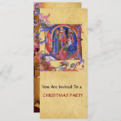 AANNEMING VAN HET MAGI CHRISTMAS NATIVITY PARCHMEN KAART (Voorkant / Achterkant)