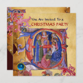 AANNEMING VAN HET MAGI CHRISTMAS NATIVITY PARCHMEN KAART (Voorkant / Achterkant)