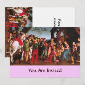 AANNEMING VAN HET MAGI-linnen Kaart (Voorkant / Achterkant)