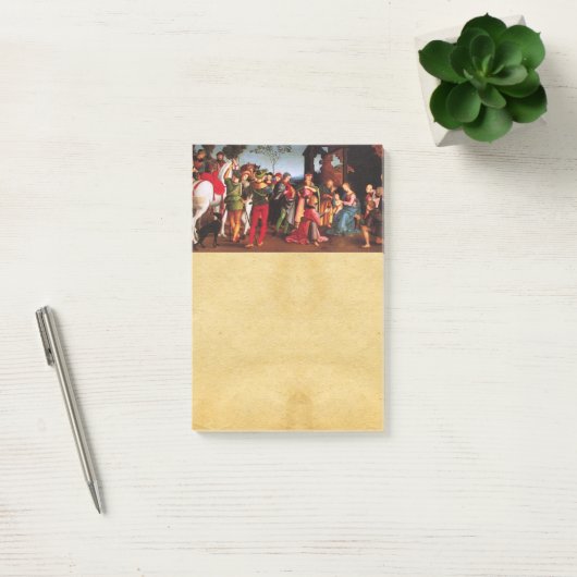 AANNEMING VAN HET MAGI NATIVITEITSPARCHMENT POST-IT® NOTES (Kantoor)