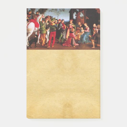 AANNEMING VAN HET MAGI NATIVITEITSPARCHMENT POST-IT® NOTES (Voorkant)