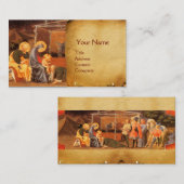 AANNEMING VAN HET MAGI NATIVITEITSPARCHMENT VISITEKAARTJE (Voorkant / Achterkant)