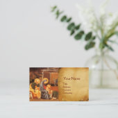 AANNEMING VAN HET MAGI NATIVITEITSPARCHMENT VISITEKAARTJE (Staand voorkant)