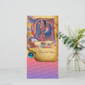 AANNEMING VAN HET PARCHMENT Blue Gem VAN MAGI CHRI Feestdagenkaart (Staand voorkant)