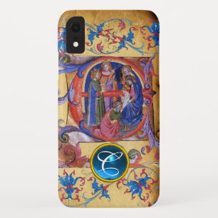 AANNEMING VAN MAGI CHRISTMAS PARCHMENT MONOGRAM iPhone XR HOESJE