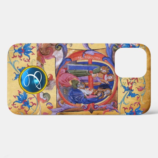 AANNEMING VAN MAGI CHRISTMAS PARCHMENT MONOGRAM Case-Mate iPhone CASE (Achterkant (horizontaal))