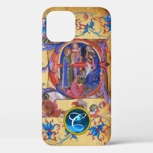 AANNEMING VAN MAGI CHRISTMAS PARCHMENT MONOGRAM iPhone 12 HOESJE