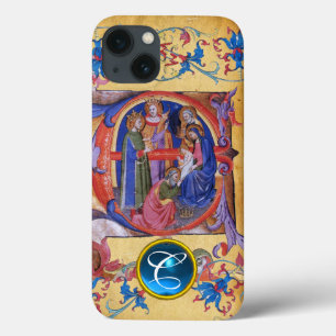 AANNEMING VAN MAGI CHRISTMAS PARCHMENT MONOGRAM iPhone 13 HOESJE