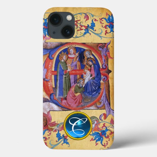 AANNEMING VAN MAGI CHRISTMAS PARCHMENT MONOGRAM Case-Mate iPhone CASE (Achterkant)