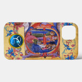 AANNEMING VAN MAGI CHRISTMAS PARCHMENT MONOGRAM Case-Mate iPhone CASE (Achterkant (horizontaal))