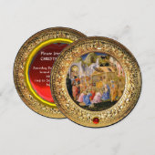AANNEMING VAN MAGI Fra Angelico, Gemstone, Kerstmi Kaart (Voorkant / Achterkant)