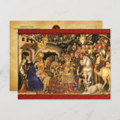 AANNEMING VAN MAGI Gentile Da Fabriano, Kerstmis Feestdagenkaart (Voorkant / Achterkant)