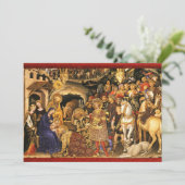 AANNEMING VAN MAGI Gentile Da Fabriano, Kerstmis Feestdagenkaart (Staand voorkant)