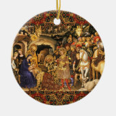 AANNEMING VAN MAGI Gentile Da Fabriano, Kerstmis Keramisch Ornament (Voorkant)