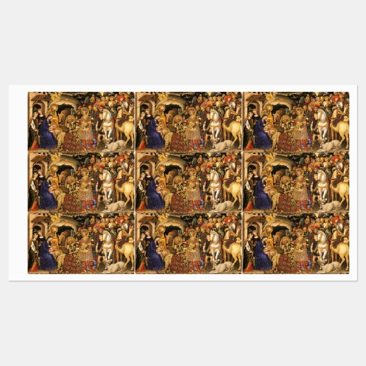 AANNEMING VAN MAGI Gentile Da Fabriano, Kerstmis Labels (Vel)