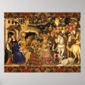 AANNEMING VAN MAGI Gentile Da Fabriano, Kerstmis Poster (Voorkant)