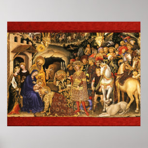 AANNEMING VAN MAGI Gentile Da Fabriano, Kerstmis Poster