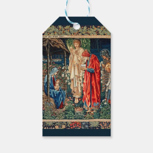 AANNEMING VAN MAGI Morris, Burne-Jones Cadeaulabel (Voorkant)