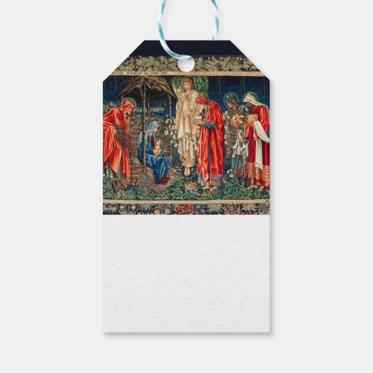 AANNEMING VAN MAGI Morris, Burne-Jones Cadeaulabel (Achterkant)