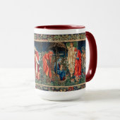 AANNEMING VAN MAGI Morris, Burne-Jones Kerstmis Mok (Voorkant rechts)