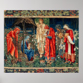 AANNEMING VAN MAGI Morris, Burne-Jones Kerstmis Poster (Voorkant)