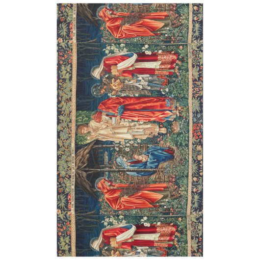 AANNEMING VAN MAGI Morris, Burne-Jones Kerstmis  Tafelkleed (Voorkant)