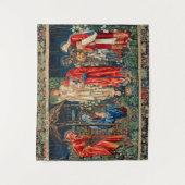 AANNEMING VAN MAGI Morris, Burne-Jones Kerstmis Wandkleed (Voorkant)