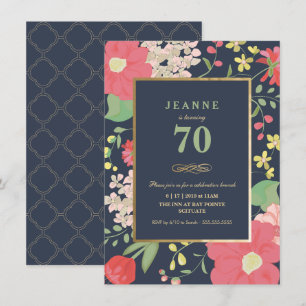 Aannodiging op zondag - Goud, Elegant Floral Kaart