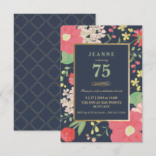 Aannodiging op zondag - Goud, Elegant Floral Kaart