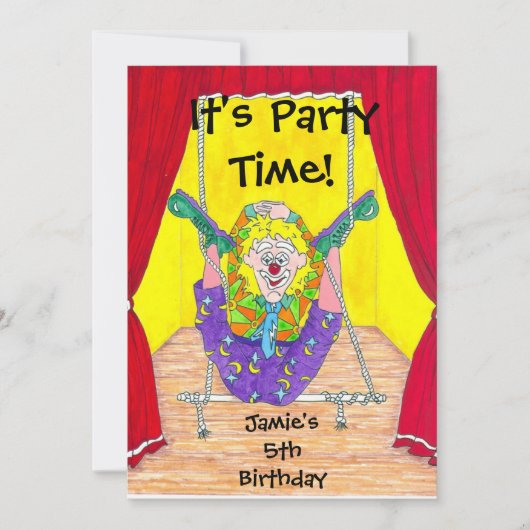 Aannodiging van de partij van Kind Birthday Kaart (Voorkant)