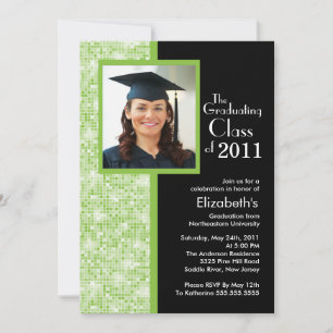 Aannodigingsfoto voor Classy Green en Black Afstud Kaart