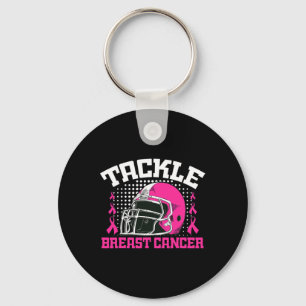 Aanpak Football Borstkanker Bewustmakingsroze ribb Sleutelhanger