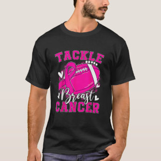 Aanpak Football roze lint borstkankerreclames T-shirt