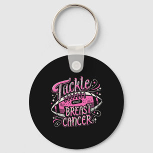 Aanpakken borstkanker Voetbal Roze Ribbon Awarenes Sleutelhanger