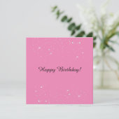 Aanpas Happy Birthday Glitter roze Goud (Staand voorkant)