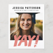 Aanpasbaar AFSTUDEERDER "YAY!" (Voorkant)