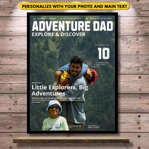 Aanpasbaar Avontuur Papa Tijdschrift Voeg Uw Foto  Poster