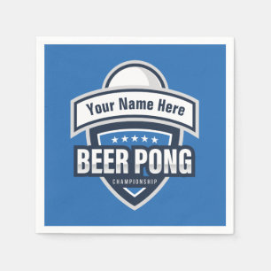 Aanpasbaar Beer Pong Kampioenschap Logo Servet