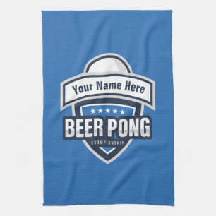 Aanpasbaar Beer Pong Kampioenschap Logo Theedoek