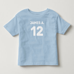 Aanpasbaar blauw (voor- en achterkant ontwerp) peu kinder shirts
