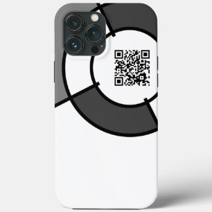 aanpasbaar bulseye QR code iPhone Case