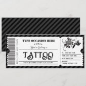 Aanpasbaar cadeaubon tattoo certificaat kaart (Voorkant / Achterkant)